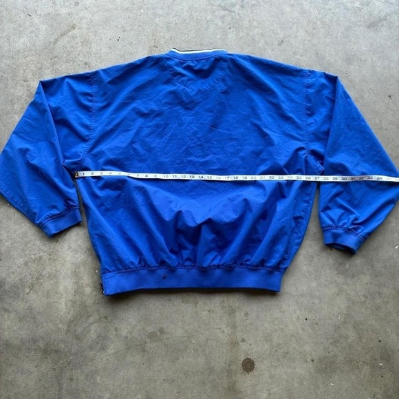 Vintage baby blue Nike center swoosh duke windbreaker crewneck - Picture 3 of 4